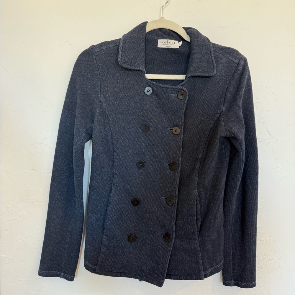 Velvet brand Double-Breasted Navy Jacket